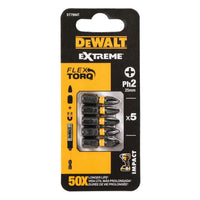 DeWALT DT7994T Extreme Impact Torsion Schroefbits PH2 25mm 5 Stuks - 5035048089446 - DT7994T-QZ - Mastertools.nl