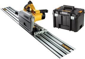 DeWALT DWS520KT Invalzaag + DWS5022 Geleiderail 1500mm - 5035048558652 - DWS520KT-QS - Mastertools.nl