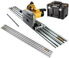 DeWALT DWS520KT Invalzaag incl. 2x Geleiderails en koppelstrip - 3865016725760 - DWS520KT-QS-1 - Mastertools.nl