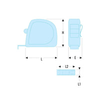 Facom Dubbelzijdig Meetlint RED Series met ABS-behuizing 5m/19mm - 893B.519PB - 3148517125186 - 893B.519PB - Mastertools.nl