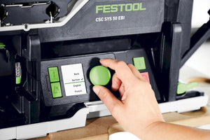 Festool CSC SYS 50 EBI-Set Accu Tafelcirkelzaag 2x18V 5.0Ah met Onderstel - 577379 - 4014549406328 - 577379 - Mastertools.nl
