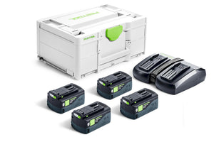 Festool SYS 18V 4x5,0/TCL 6 DUO Energie-set 18V in Systainer - 577709 - 4014549417515 - 577709 - Mastertools.nl