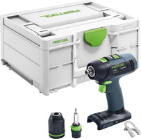 Festool T 18+3-Basic Accu Schroefboormachine 18V Basic Body in Systainer - 576448 - 4014549360149 - 576448 - Mastertools.nl