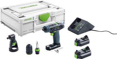 Festool TXS 2,6-Set Accu Schroefboormachine 10,8V 2.6Ah in Systainer - 576102 - 4014549357811 - 576102 - Mastertools.nl