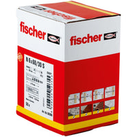 Fischer Nagelplug Nagelplug N 6 x 60/30 S met Verzonken Kop VE=50 - 50355 - 4006209503553 - 50355 - Mastertools.nl