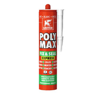 Griffon Poly Max® Afdichtingskit Fix & Seal Express Wit Koker 425g - 6150450 - 8710439046365 - 6150450 - Mastertools.nl