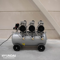 Hyundai Stille Compressor 70L Olievrij 8 Bar - Super Silent - 55757 - 8718502557572 - 55757 - Mastertools.nl