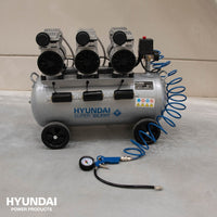 Hyundai Stille Compressor 70L Olievrij 8 Bar - Super Silent - 55757 - 8718502557572 - 55757 - Mastertools.nl