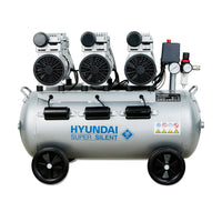 Hyundai Stille Compressor 70L Olievrij 8 Bar - Super Silent - 55757 - 8718502557572 - 55757 - Mastertools.nl