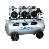 Hyundai Stille Compressor 70L Olievrij 8 Bar - Super Silent - 55757 - 8718502557572 - 55757 - Mastertools.nl