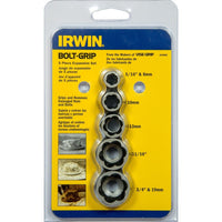 Irwin 5-delige bout exctractieset (uitbreiding): 5/16” (8 mm), 10 mm, 13 mm, 11/16”, 3/4” (19)mm - 10504635 - 024721016126 - 10504635 - Mastertools.nl