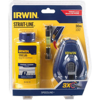 Irwin 64494LP Slaglijnmolen 30m/100' + Blauwe Kalk 113g + Waterpas - 0024721056832 - 64494LP - Mastertools.nl