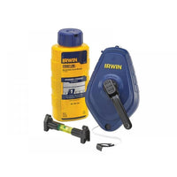 Irwin 64494LP Slaglijnmolen 30m/100' + Blauwe Kalk 113g + Waterpas - 0024721056832 - 64494LP - Mastertools.nl