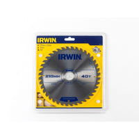 Irwin Cirkelzaagblad voor Hout | Construction | Ø 210mm Asgat 30mm 40T - 1897204 - 5706918972044 - 1897204 - Mastertools.nl