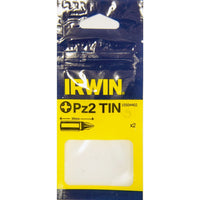 Irwin Pozidriv Pz2 TiN - 1/4”/25 mm - 2 st - 10504402 - 5706915044027 - 10504402 - Mastertools.nl