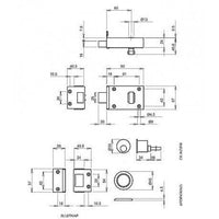 Lips Opleg cilinderslot met nachtschoot bruin 1758-2 rechts draaiend - 9858023 - 8714002755623 - 9858023 - Mastertools.nl