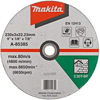 Makita A-85385 Doorslijpschijf 230x3,2x22,23mm steen - 0088381150651 - A-85385 - Mastertools.nl