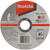 Makita B-45325 Doorslijpschijf 115x1,0x22,23mm aluminium - 0088381448567 - B-45325 - Mastertools.nl
