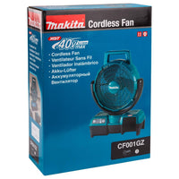 Makita CF001GZ Accu Ventilator XGT 40V Max Basic Body - 0088381723404 - CF001GZ - Mastertools.nl