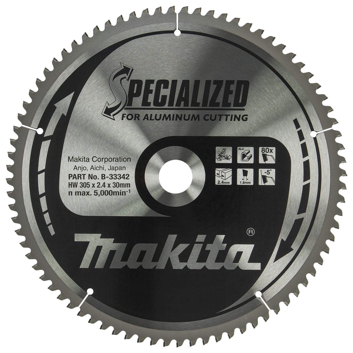 Makita Cirkelzaagblad Voor Aluminium | Specialized: Aluminium | Ø 305mm ...