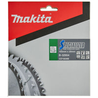 Makita Cirkelzaagblad voor Hout | Specialized | Ø 165mm Asgat 20mm 40T - B-32954 - 0088381421829 - B-32954 - Mastertools.nl