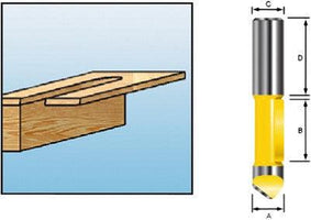 Makita D-10578 Freesbit Boorfrees S 8mm 7,94x19,05mm - 0088381165617 - D-10578 - Mastertools.nl