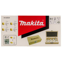 Makita D-53534 Frezenset afrondfrees 8mm 4-delig - 0088381449908 - D-53534 - Mastertools.nl