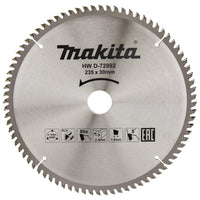 Makita Cirkelzaagblad voor Aluminium | Standaard | Ø 235mm Asgat 30mm 80T - D-72992 - 0088381581806 - D-72992 - Mastertools.nl