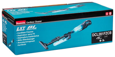 Makita DCL281FZCB Accu Steelstofzuiger Zwart Blauw + Stofafscheider 18V Basic Body - 0088381893138 - DCL281FZCB - Mastertools.nl