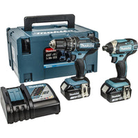 Makita DLX2131TJ Accu Combiset 2-delig (DHP482 + DTD152) 18V 5.0Ah in Mbox - 0088381899611 - DLX2131TJ - Mastertools.nl