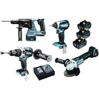 Makita DLX4090TJ1 Accu Combiset 4-delig 18V 5.0Ah in Mbox - 0088381836944 - DLX4090TJ1 - Mastertools.nl