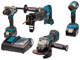 Makita DLX4157TX1 Accu Combiset 4-delig 18V 5.0Ah in Tas - 0088381744591 - DLX4157TX1 - Mastertools.nl