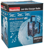 Makita DMR301 Accu Bouwradio FM DAB/DAB+ Bluetooth met laadfunctie Zonder accu's, in doos - 0088381899550 - DMR301 - Mastertools.nl