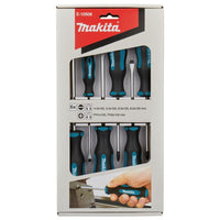 Makita E-10506 Schroevendraaierset 6-delig SL4 / SL5,5 / SL6,5 / SL8 / PH1 / PH2 - 0088381579841 - E-10506 - Mastertools.nl