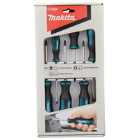 Makita E-10528 Schroevendraaierset 6-delig SL4 / SL5,5 / PH1 / PH2 / PZ1 / PZ2 - 0088381579865 - E-10528 - Mastertools.nl