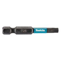 Makita E-12435 Slagschroefbit T25x50mm X Impact Black 10 st. - 0088381586689 - E-12435 - Mastertools.nl