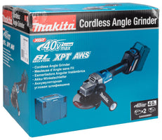 Makita GA023GM201 Accu Haakse Slijper 125mm AWS-Ready XGT 40V Max 4.0Ah in Mbox - 0088381722162 - GA023GM201 - Mastertools.nl