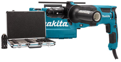 Makita HR2630TX12 Combihamer 230V 800W 17 delig in Koffer - 0088381687416 - HR2630TX12 - Mastertools.nl