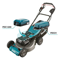 Makita LM001CX5 Accu Grasmaaier 36V Basic Body + Ruggedragen Accu PDC1200 - 0088381758819 - LM001CX5 - Mastertools.nl