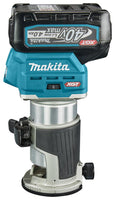 Makita RT001GM206 Accu Boven- en kantenfrees AWS-Ready + Geleiderail adapter XGT 40V Max 4.0Ah in Mbox - 0088381759977 - RT001GM206 - Mastertools.nl