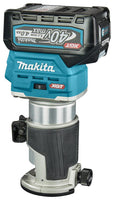 Makita RT001GM206 Accu Boven- en kantenfrees AWS-Ready + Geleiderail adapter XGT 40V Max 4.0Ah in Mbox - 0088381759977 - RT001GM206 - Mastertools.nl