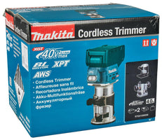 Makita RT001GM206 Accu Boven- en kantenfrees AWS-Ready + Geleiderail adapter XGT 40V Max 4.0Ah in Mbox - 0088381759977 - RT001GM206 - Mastertools.nl