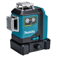 Makita SK700GD Accu Kruislijnlaser 12V Max groen 3x 360° Basic Body - 0088381740739 - SK700GD - Mastertools.nl