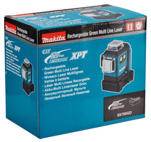 Makita SK700GD Accu Kruislijnlaser 12V Max groen 3x 360° Basic Body - 0088381740739 - SK700GD - Mastertools.nl