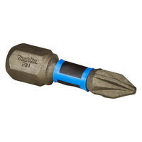 Makita Slagschroefbit PZ1x25mm XTT Impact Premier - E-03165 - 0088381569835 - E-03165 - Mastertools.nl