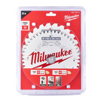 Milwaukee Cirkelzaagblad 190 x 30 mm Twin Pack (2-delig) - 4932479574 - 4058546373689 - 4932479574 - Mastertools.nl