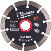 Milwaukee Diamantdoorslijpschijven DU DU 125 mm - 1 st - 4932399522 - 4002395361694 - 4932399522 - Mastertools.nl