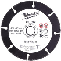 Milwaukee Hardmetalen mes 76 mm CB 76 mm - 1 st - 4932464716 - 4058546226619 - 4932464716 - Mastertools.nl