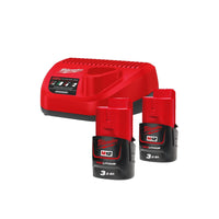 Milwaukee M12 NRG-302 Accu Starterset 12V 2x 3.0Ah - 4933451902 - 4002395282111 - 4933451902 - Mastertools.nl