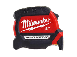 Milwaukee Magnetische Rolbandmaat GEN III 8m - 4932464600 - 4058546225452 - 4932464600 - Mastertools.nl